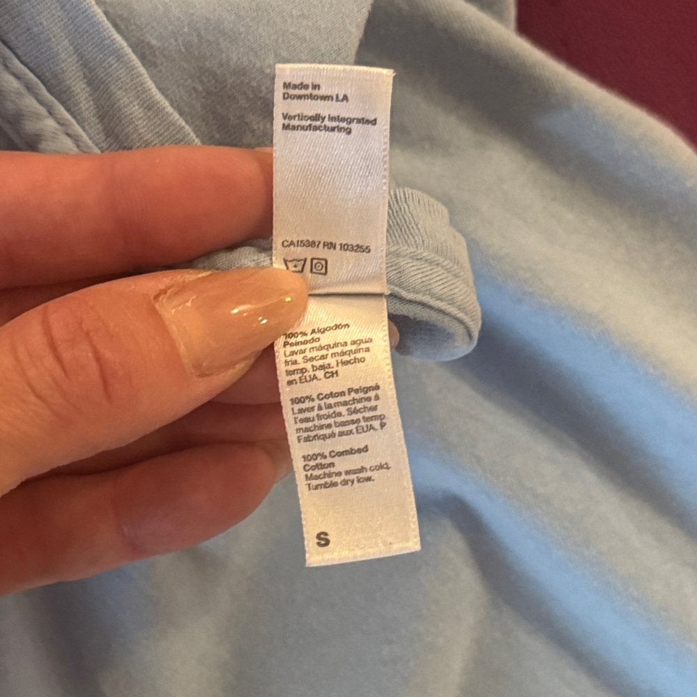 American Apparel The Hold Steady concert merch light blue Graphic T-Shirt Small - Picture 7 of 7